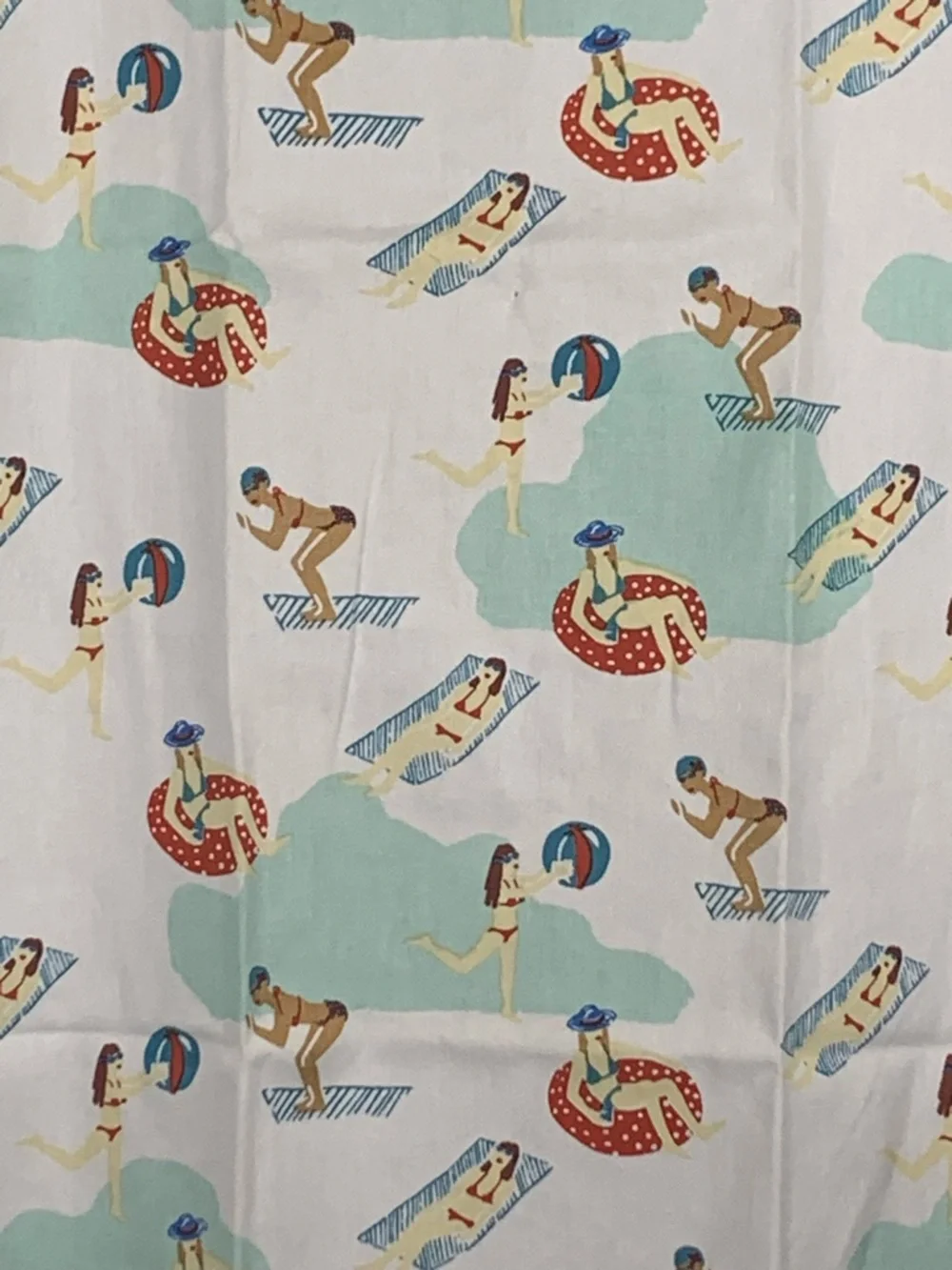 Tag LTD Kitchen Tea Towel Beach Pool Swimmers Coastal Nautical Linen NWOT